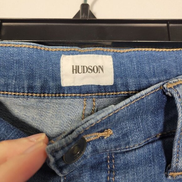 Hudson Women's Natalie Midrise Slim Boyfriend Cuffed Medium Wash Jeans Size 26 - Picture 8 of 14